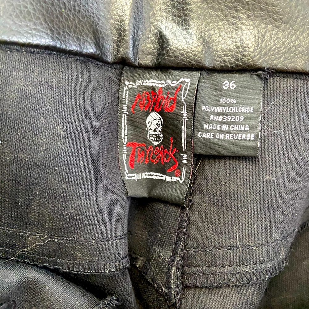 Vintage Morbid Threads, Size 36, Faux leather pants